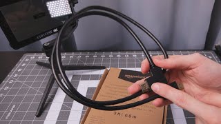 Amazon Basics 3ft HDMI Cable with 270-Degree Angled Connector Overview