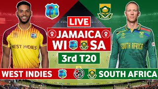 West Indies vs South Africa 3rd T20 Live Scores | WI vs SA 3rd T20 Live Scores & Commentary
