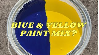 Super Chill Blue & Yellow Paint Mix? #shorts
