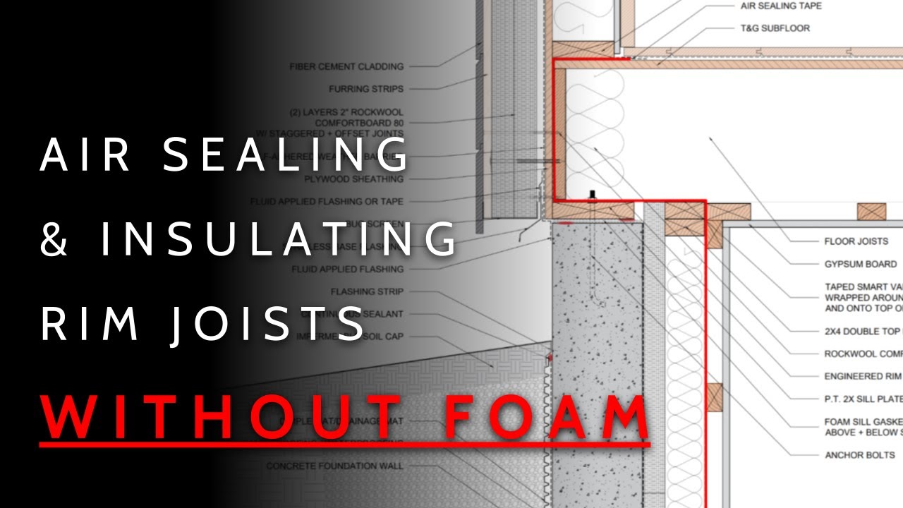 How To Air Seal And Insulate A Rim Joist (WITHOUT FOAM) - YouTube