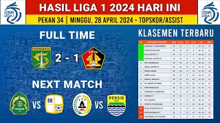 Hasil BRI liga 1 2024 Hari ini - Persebaya Surabaya vs Persik Kediri - klasemen liga 1 Terbaru