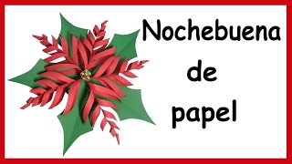 Como hacer una Flor de Nochebuena de papel muy fácil 💖