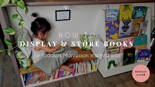 6 ways to display books for toddler Montessori way | DIY reading nook IKEA TROFAST shelf