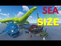 3D Sea Monsters SIZE Comparison 2024 || El Gran Maja Vs The Bloop ?? Which one is the biggest ? 🦞🦀⚓🐊