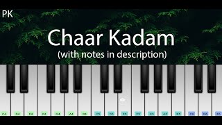Chaar Kadam (PK) | Easy Piano Tutorial with Notes | Perfect Piano