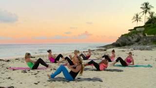 Sunset Beach Barre Workout - Part 2 - Abs, Inner Thighs, Outer Thighs, Glutes, & Arms