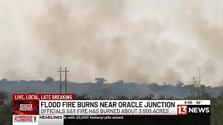 Flood Fire burning near Oracle Junction