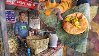 15₹/- Only | Highest Selling Dal Puri Aloo Dum in Kolkata | 150 Kg Aloo Dum Everyday | Street Food