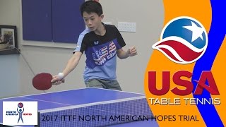 2017 ITTF North American Hopes Qualification Boys Final - Jayden Zhou (USA) vs. Ved Sheth (USA)