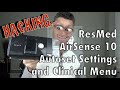 HACK: ResMed Airsense 10 Autoset setup and clinicians menu  APAP CPAP settings