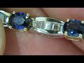 avis diamond 8.25ct natural sapphire diamond bracelet 14kt baguettes vivid gem blues