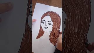 Oriental beauty with red lips #shorts #shortvideo #shortsvideo #art #artandcraft #drawing #painting