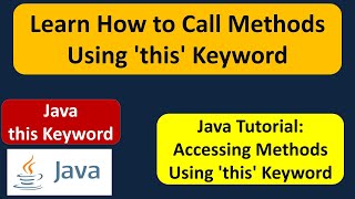 How to call the method using this keyword? | Java this keyword (access method) | Java Tutorial