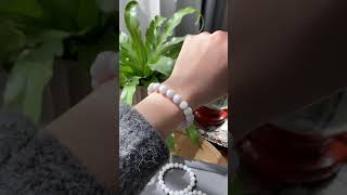 9mm+ Natural Myanmar white Jade Burmese jade round beads bracelet,gift for her,gift for Mom