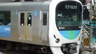 西武鉄道30000系38101F西武新宿線各停 中井駅発車