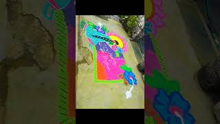 2025 new years special rangoli design #shorts| #2025 new year #new year 2025| pravalli arts