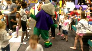 Chuck E Cheese doing Cupid shuffle....
