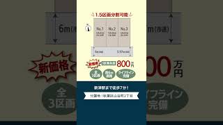 【新潟市秋葉区/分譲地/全3区画】1区画800万円！新津駅まで徒歩7分！1.5区画分割も可能です！ #新潟 #新潟市 #秋葉区 #新津 #分譲地 #売地 #shorts