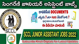 Singareni Junior Assistant Notification 2022 | SCCL 2022 | Krish Digitals