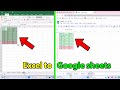 How to convert excel to google sheet