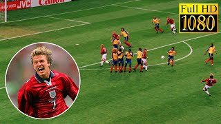 England 2-0 Colombia World Cup 1998 | Full highlight -1080p HD | David Beckham | Owen