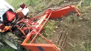 Potato harvest / digging with VST Shakti Potato digger attachment