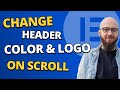 Change Header Color & Logo on Scroll with Elementor FREE   [Bonus: Make the Header Transparent]
