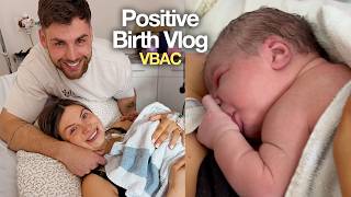 POSITIVE VBAC BIRTH VLOG | Raw Labour & Delivery, Epidural, Vaginal Birth After C-Section