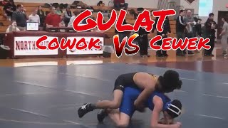 Gulat Remaja Cowok vs Cewek (Cowok Kribo Menang!)