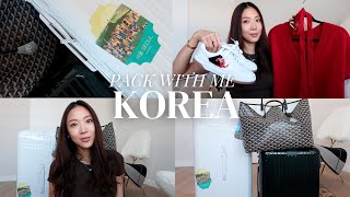 PACK WITH ME FOR KOREA • TRAVEL PACKING ESSENTIALS, RIMOWA SUITCASE, FALL OUTFITS