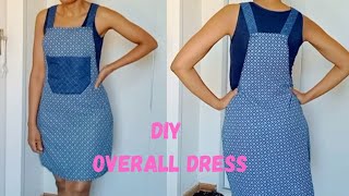 DIY Overall dress | how to make an overall dress