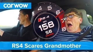 Hilarious - my 70 year old mom reacts to Audi RS4 performance | Mat Vlogs