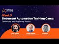 Document Automation Training Camp: Optimizing and Displaying Results