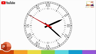 Create a real Clock using Microsoft PowerPoint | PowerPoint Clock Animation Bengali Tutorial