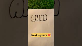 Anna Name in Bubble Letters 💖✨ | Easy & Satisfying Drawing Tutorial