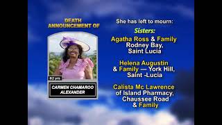 Carmen Chamaroo Alexander ~ Long Obituary