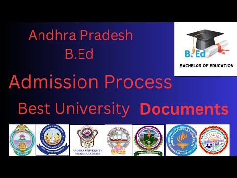 Andhra Pradesh B.Ed Admission Process | Which University Is Better ...