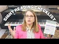 Piano SIGHT READING: Your Checklist For Success!