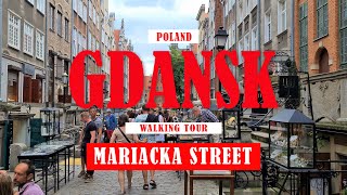 [4K] POLAND WALKING TOUR MARIACKA STREET/Gdańsk spacer UROKLIWĄ UL. MARIACKĄ