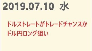 FXトレード例2019.07.10(水)ユーロ円　ドル円　ユーロドル　豪円　チャート15分足