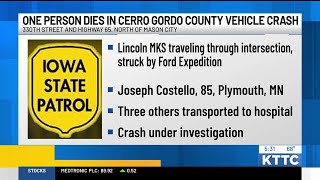 UPDATE: One dead after two-vehicle crash in Cerro Gordo County Saturday