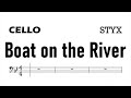 Boat on the River Cello Sheet Music Backing Track Play Along Partitura