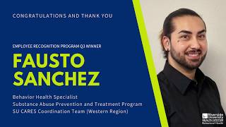 Employee Recognition Program Winner: Fausto Sanchez