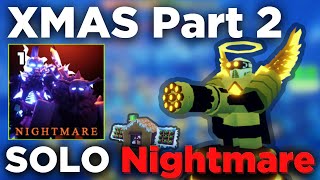 NIGHTMARE PART 2 SOLO [MOBILE] Christmas Event | Roblox TDX Christmas