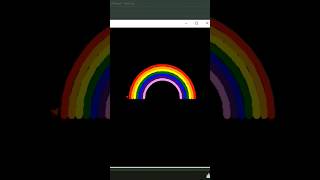 Rainbow Drawing 🌈 Using Python Turtle | #shorts #shortvideo #short #python #pythonturtle
