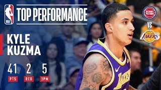 Kyle Kuzma ERUPTS For a Career High 41 Points In Just 3 Quarters | January 9, 20