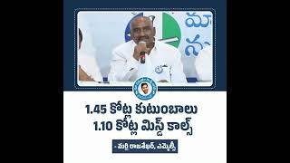 కోటి 45 ల‌క్ష‌ల‌ కుటుంబాలను క‌లిస్తే.. కోటి 10ల‌క్ష‌ల మిస్డ్ కాల్స్ చేసి మ‌ద్ద‌తు తెలిపారు