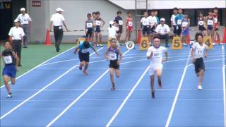 第３０回全国小学生陸上競技交流大会東京都代表選手選考会　6年男子１００ｍ　予選7組