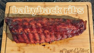 Babyback ribs on the Char-Griller AKORN Auto-Kamado