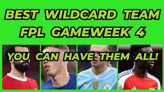 FPL GW4 WILDCARD DRAFT WITH HAALAND PALMER SAKA AND SALAH IN ONE TEAM | Fantasy Premier League 24/25